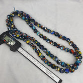 Wunderschöne Vintage Glasperlen Handelsperlen Perlenkette 14mm